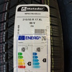 KOŁA ZIMOWE ALUMINIOWE R17 VOLKSWAGEN PASSAT  T-ROC TOURAN II 5x112 R17 215/55 R17 98V MATADOR NORDICA MP93 DOT 2424