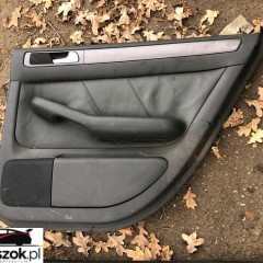 AUDI A6 C5 boczki tapicerka drzwi skórzane czarne